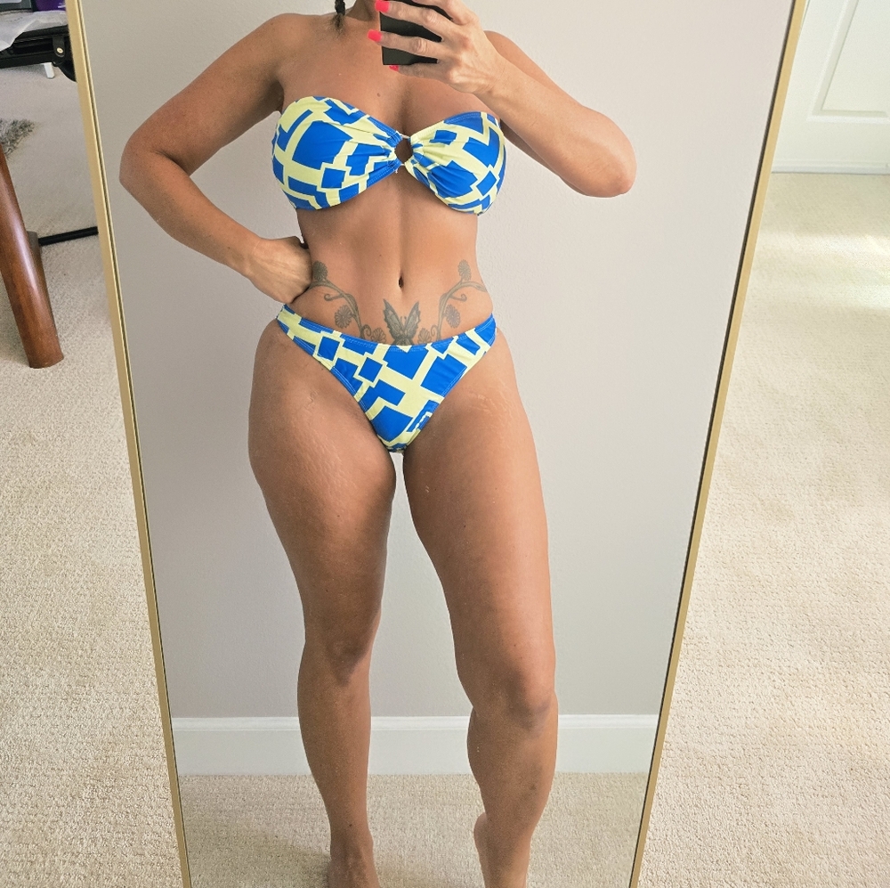 Pg8 #2 Blue and Yellow Geometric Bikini
